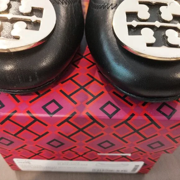 Tory Burch Minnie Travel Ballet with  gold metal logo - Picture 5 of 9